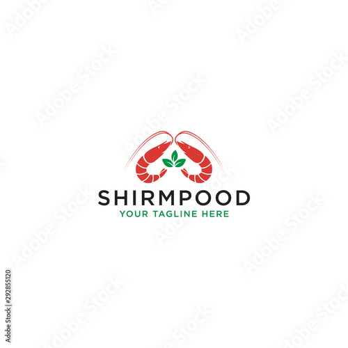 shrimp logo design - vector