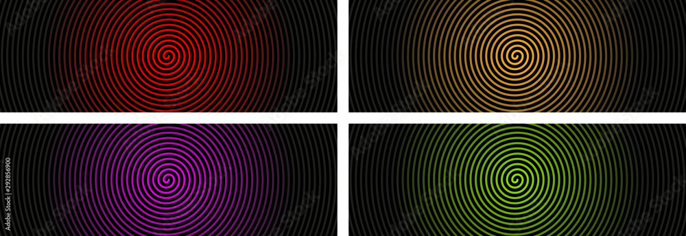 Spirale sur fond de couleur