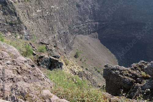 The crater of the volcano Vesuvius in Italy