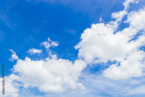 blue sky and white cloud fluffy