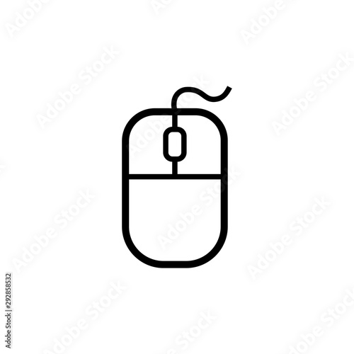 computer mouse icon,outline mouse icon, flat design best vector computer mouse illustration