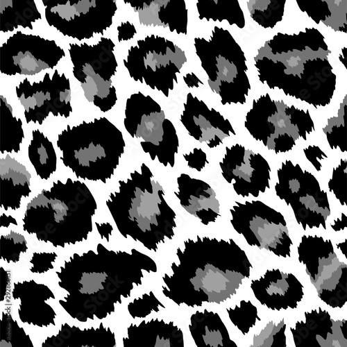 Trendy leopard seamless pattern monochrome
