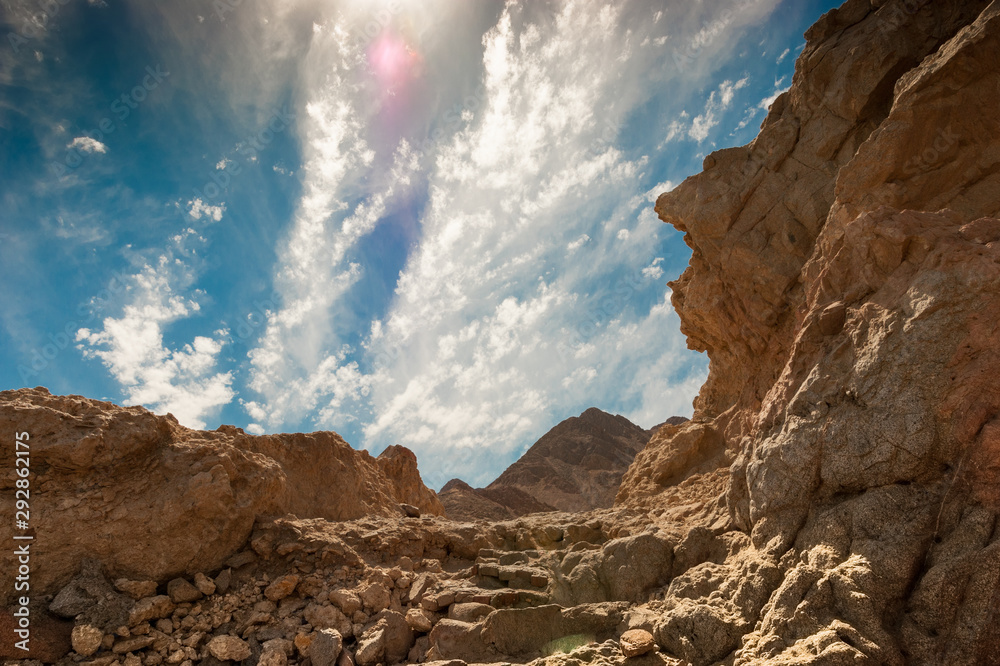 Fototapeta premium Rocks near Blue Hole. Dahab. Egypt.