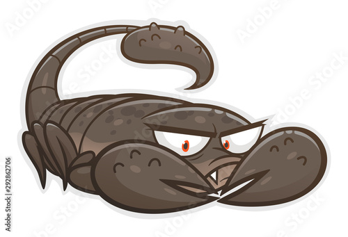 Cute angry scorpion