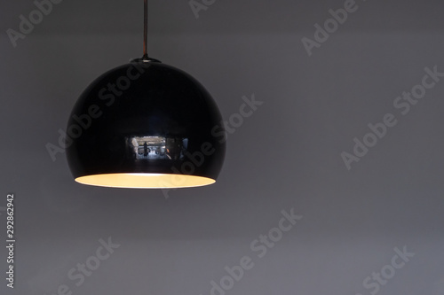 Ball black light lamps modern design of ceiling hanging light bulb interior decoration