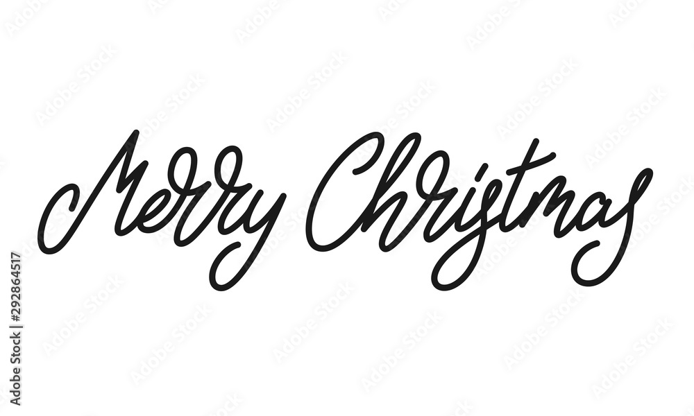 Merry Christmas text. Xmas lettering calligraphy design