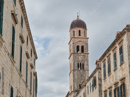 Famous european travel destination in Croatia, Dubrovnik old town fortress.