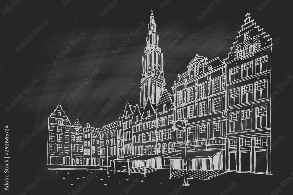 Fototapeta premium Grote Markt square in Antwerpen, Belgium.