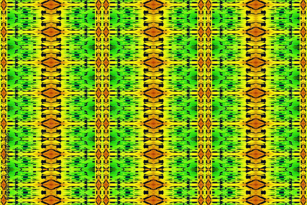 Textured African fabric, multicolored pattern Textured African fabric, multicolored pattern