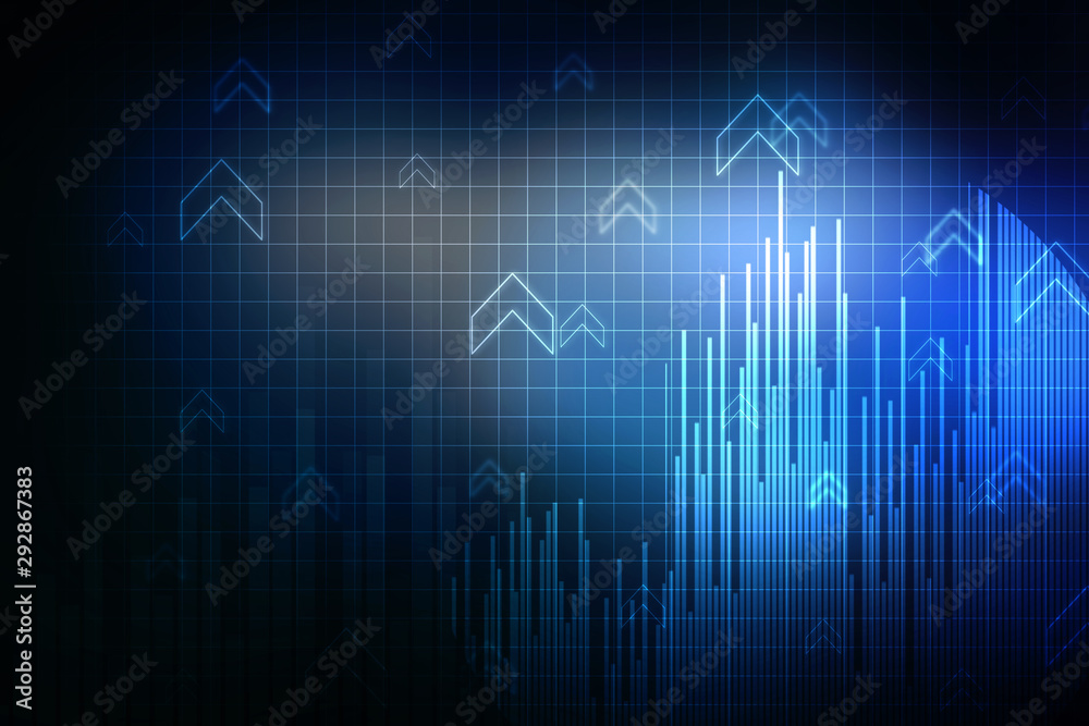2d rendering Stock market online business concept. business Graph 2d rendering Stock market online business concept. business Graph