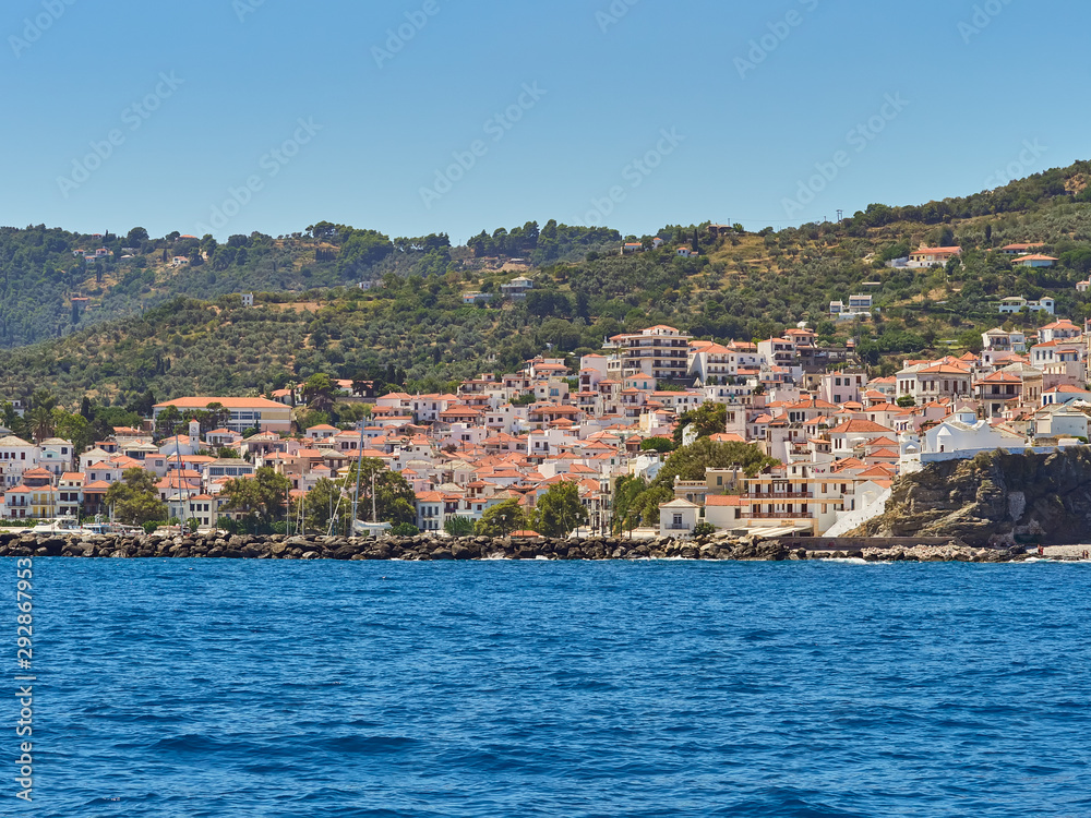 Skopelos town one of the Sporades Island in the Aegean Sea