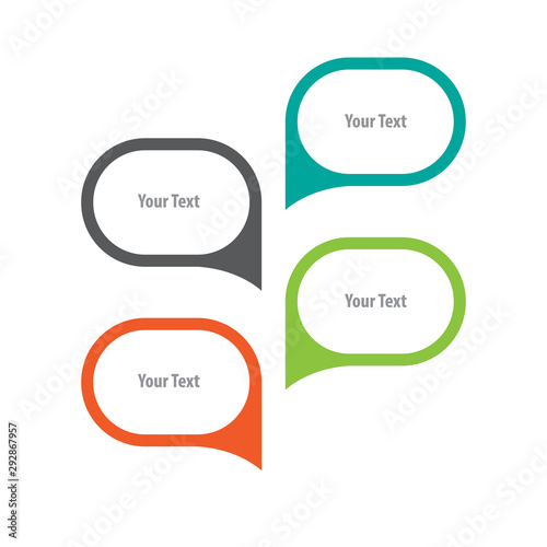 Speech bubble icon set vector