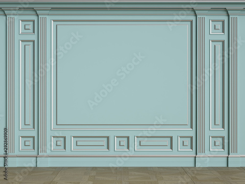 Classic interior walls with copy space photo