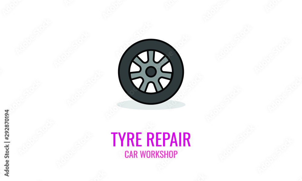 Tyre Repair Car Workshop Sign