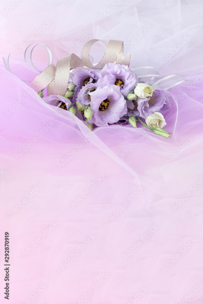 薄紫のトルコキキョウの花束 Stock Photo Adobe Stock