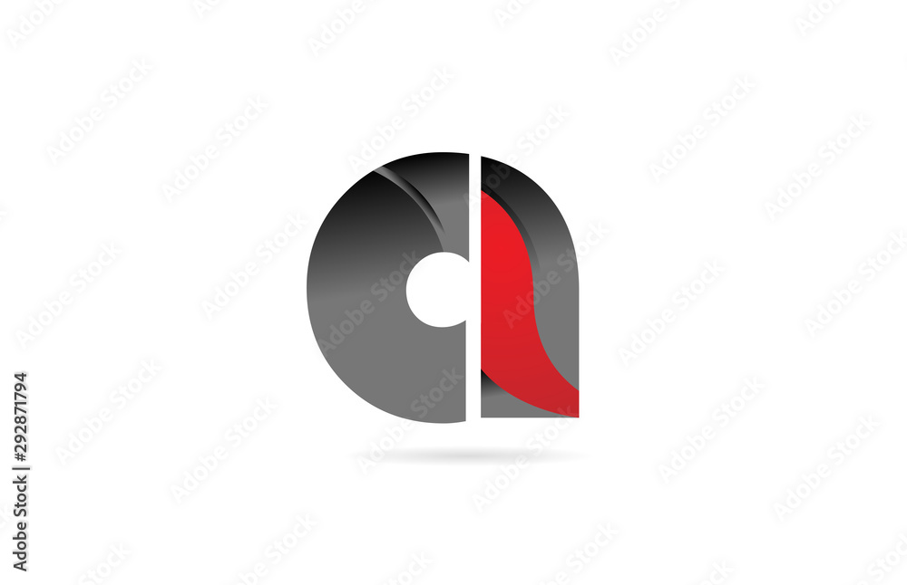 alphabet letter a black grey red for company logo icon design alphabet letter a black grey red for company logo icon design