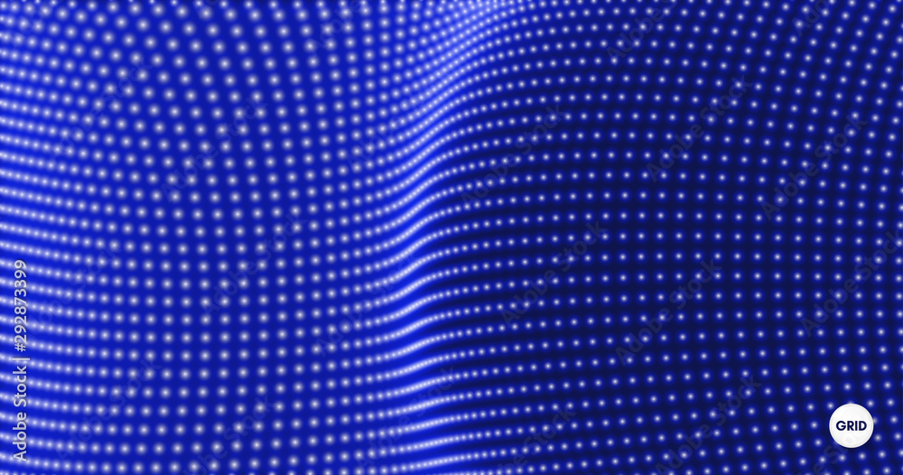 Fototapeta premium Abstract background. Technology style. 3d network design with particles. Vector illustration. Cover design template. Can be used for advertising, marketing, presentation.