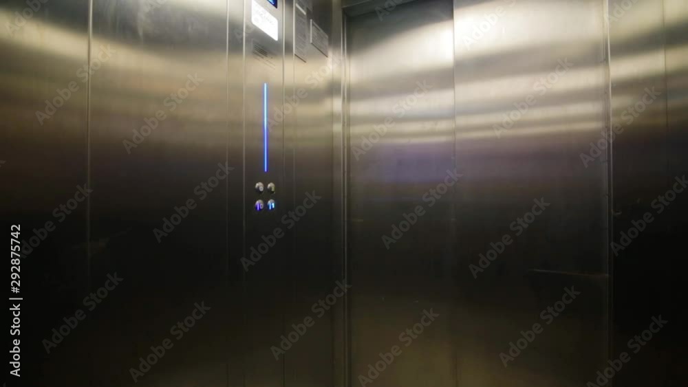 Indoor Shot Of An Elevator Door Opening