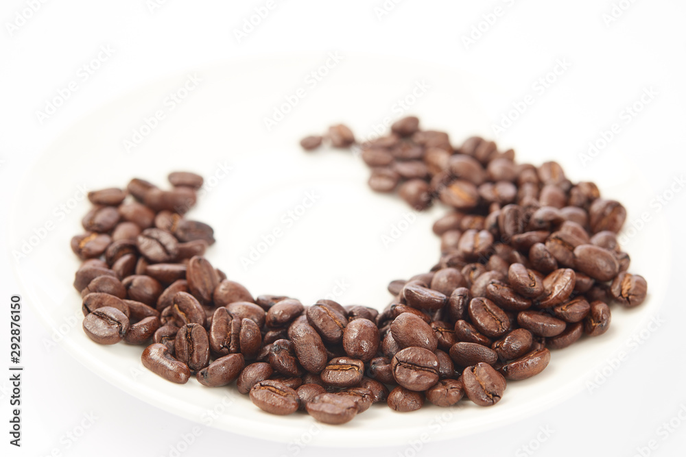 coffee beans on white background coffee beans on white background