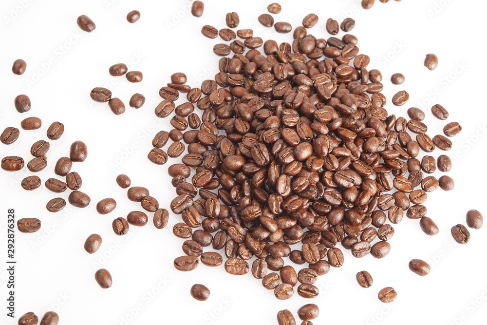 coffee beans on white background coffee beans on white background