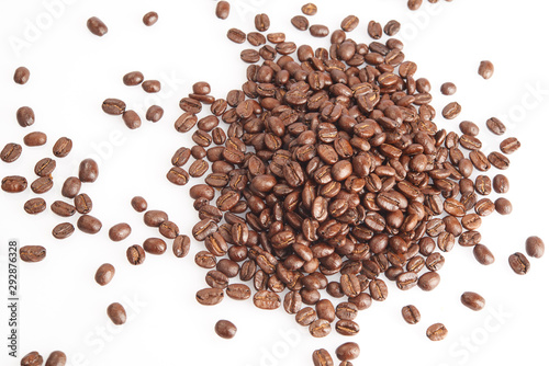 coffee beans on white background