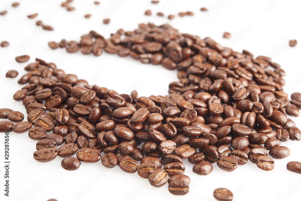 coffee beans on white background coffee beans on white background
