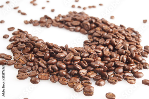 coffee beans on white background