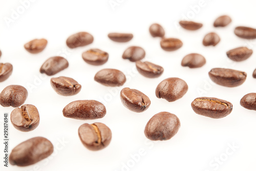 coffee beans on white background