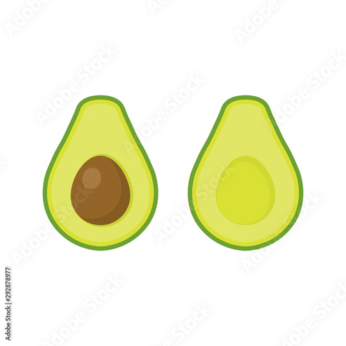 Avocado flat style isolated on white background