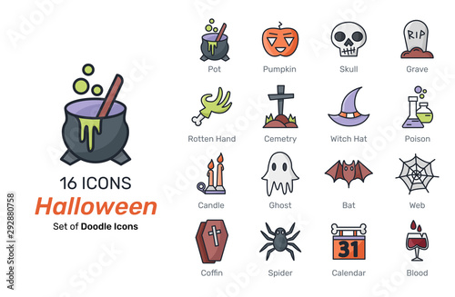 Halloween icons collection