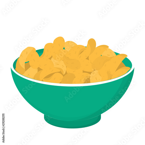 Potato chips in a bowl