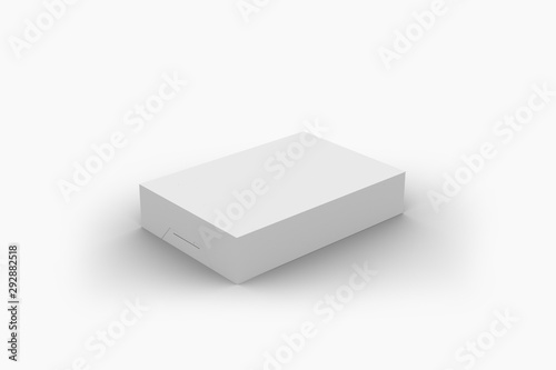 3D illustrator Tasty donut box on white background for your mockup design. Branding