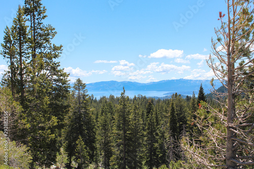 Breathtaking view of the Lake Tahoe from one of the viewpoint in California - Nevada state border