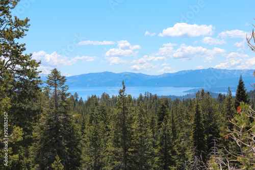 Scenic view of the Lake Tahoe from one of the viewpoint in California - Nevada state border