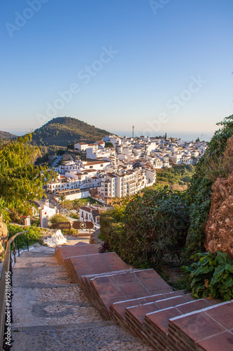 view of the city of Frigiliana Spain