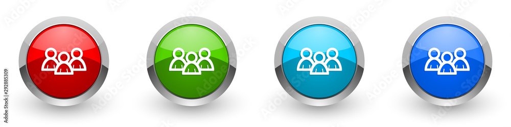 Forum silver metallic glossy icons, red, set of modern design buttons for web, internet and mobile applications in four colors options isolated on white background Forum silver metallic glossy icons, red, set of modern design buttons for web, internet and mobile applications in four colors options isolated on white background