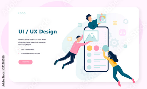 UX UI design. App interface improvement for user