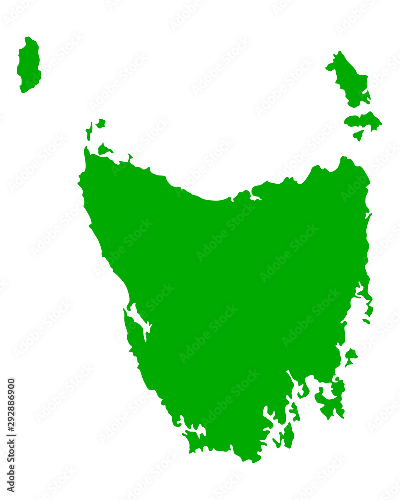 Fototapeta premium Karte von Tasmanien