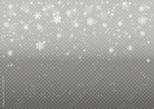 Christmas falling snow. Vector illustration