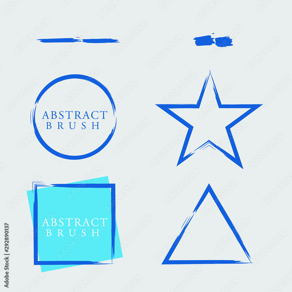 Abstract Brush Circle Triangle Star Rectangle Shape Design Template for beauty product, wine company, background frame border Abstract Brush Circle Triangle Star Rectangle Shape Design Template for beauty product, wine company, background frame border