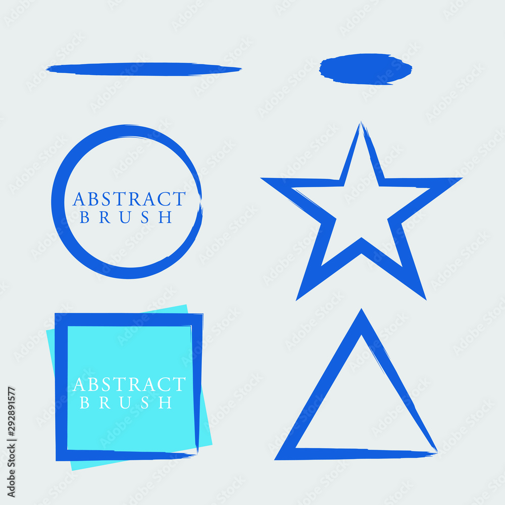 Abstract Brush Circle Triangle Star Rectangle Shape Design Template for beauty product, wine company, background frame border Abstract Brush Circle Triangle Star Rectangle Shape Design Template for beauty product, wine company, background frame border