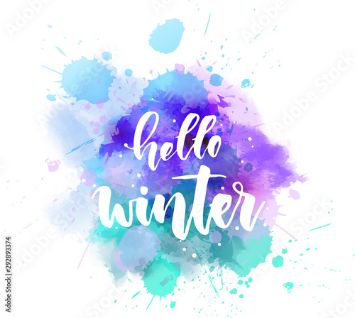 Hello winter - lettering calligraphy