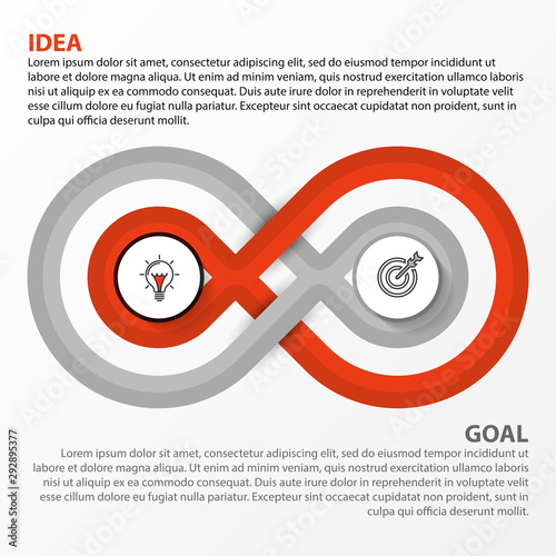 Infographic design template. Creative concept with 2 steps