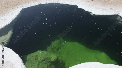 Dallol Sulphur springs and pools Danakil Depression Ethiopia.   The Sulphur springs create the unearthly colourful and beautiful landscape