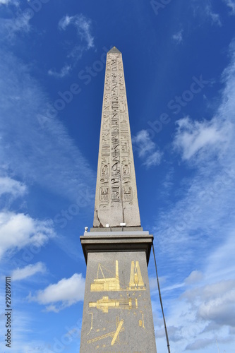 Obelisque de Louxor at Place de la Concorde. Paris, France. photo