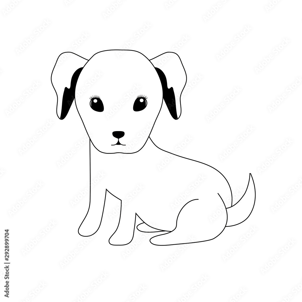 silhouette of cute poodle dog on white background silhouette of cute poodle dog on white background