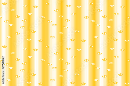 Abstract Noodles Pattern. Yellow and White Stripes Seamless Illustration. Vector Linear Texture