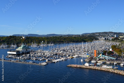 Canvas Print Oslo Yachthafen Christiana Ruderclub