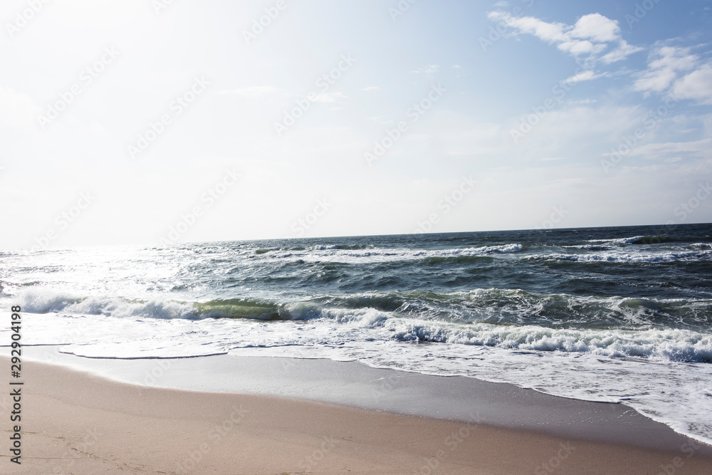 View of beach and clouds