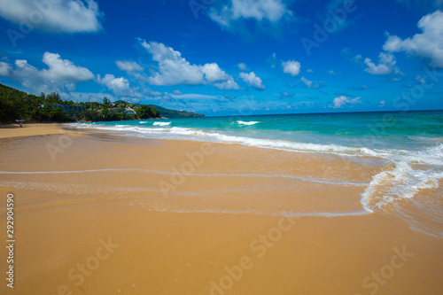 Sea wave beach summer vacation background © themorningglory